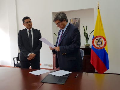 Imagen del nuevo comisionado Jose Alirio Ortega