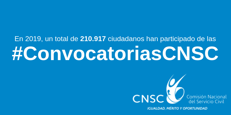 210.917 ciudadanos se han inscrito en concursos de merito adelantados por la CNSC en lo corrido del ano