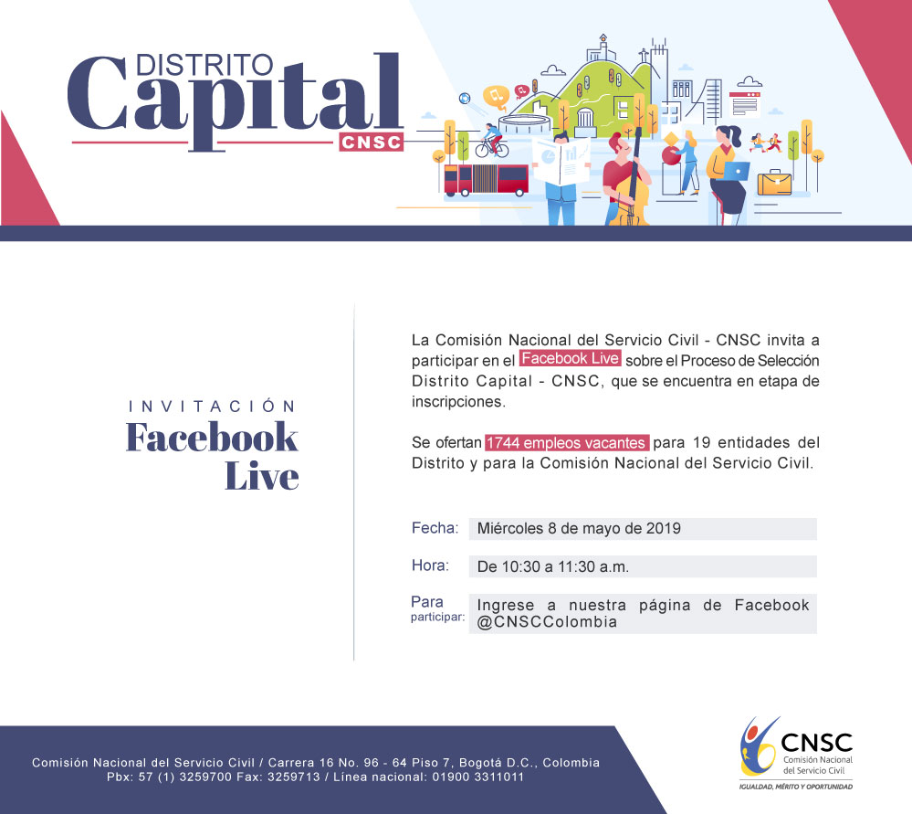 Invitacion Facebook Live Distrito Capital CNSC1